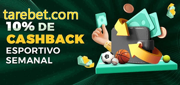 10% de bônus de cashback na tarebet.com