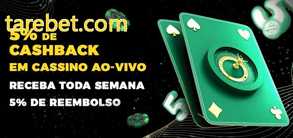 Promoções do cassino ao Vivo tarebet.com